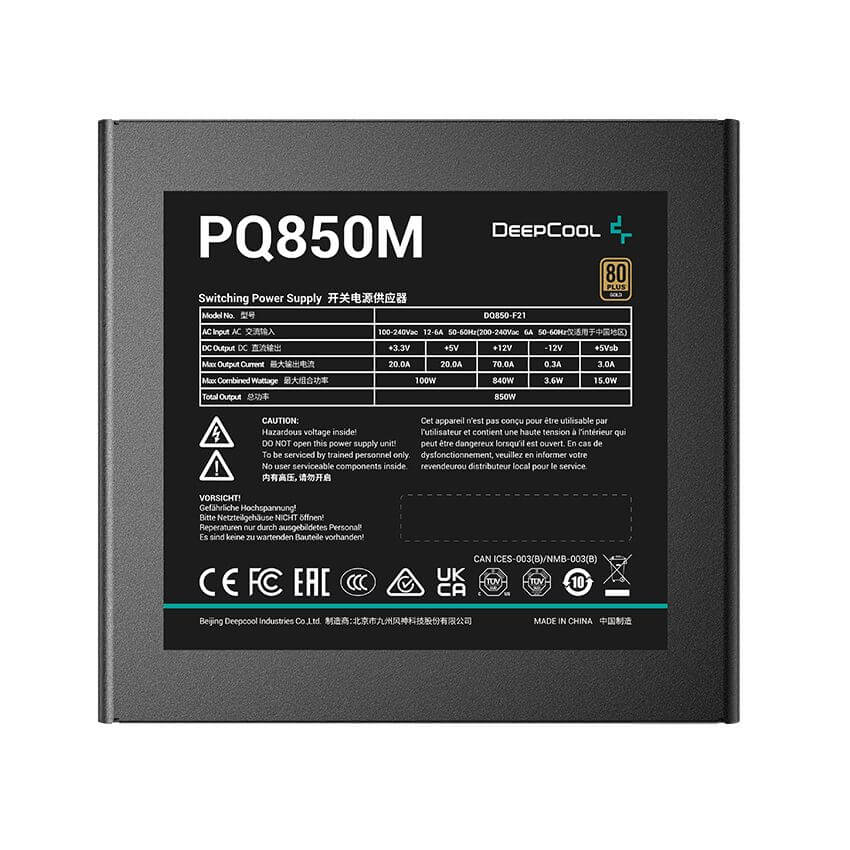 Deepcool PQ850M 80 Plus Gold Fully Modular 850W Power Supply Deepcool PQ850M 03 c
