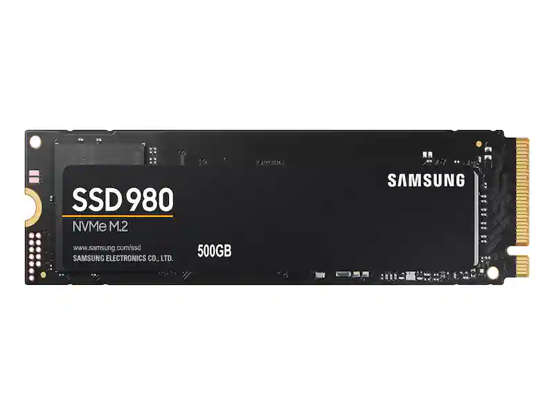 Samsung 980 PCIe® 3.0 NVMe® SSD 500GB MZ-V8V500_001_Front_Black