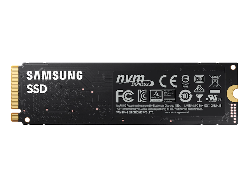 Samsung 980 PCIe® 3.0 NVMe® SSD 500GB MZ-V8V500_002_Back_Black