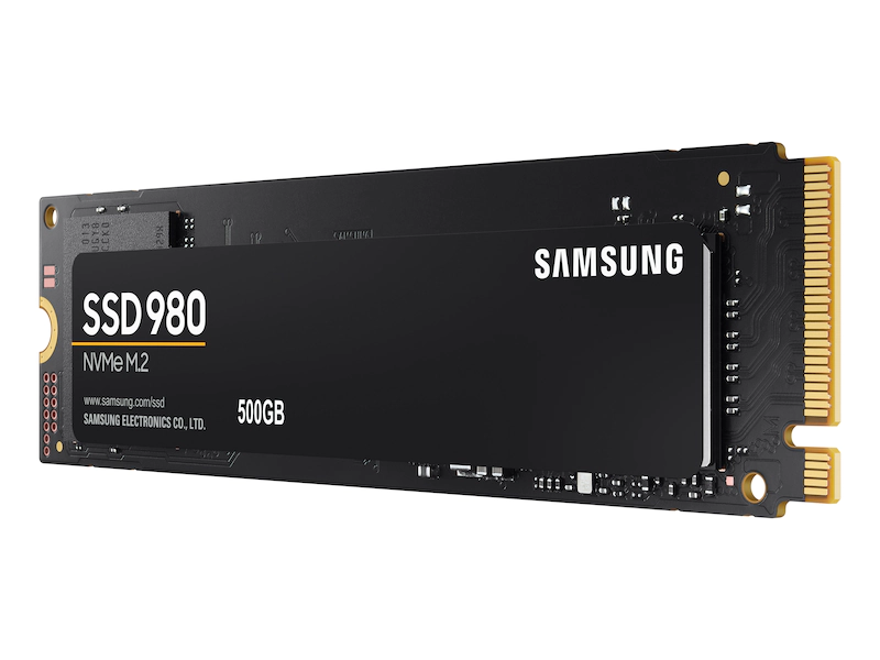 Samsung 980 PCIe® 3.0 NVMe® SSD 500GB MZ-V8V500_003_R-Perspective_Black