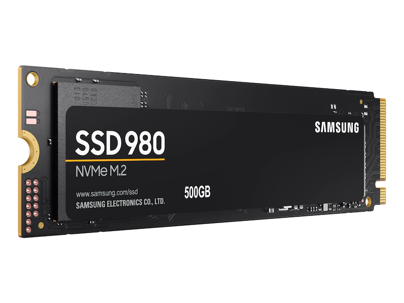 Samsung 980 PCIe® 3.0 NVMe® SSD 500GB MZ-V8V500_004_L-Perspective_Black