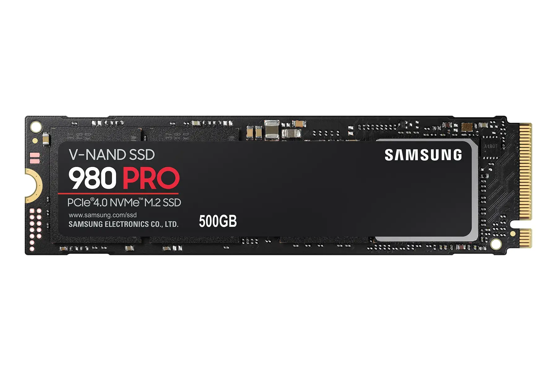 Samsung 980 PRO PCIe 4.0 NVMe® SSD MZ-V8P500BW_001_Front_Black