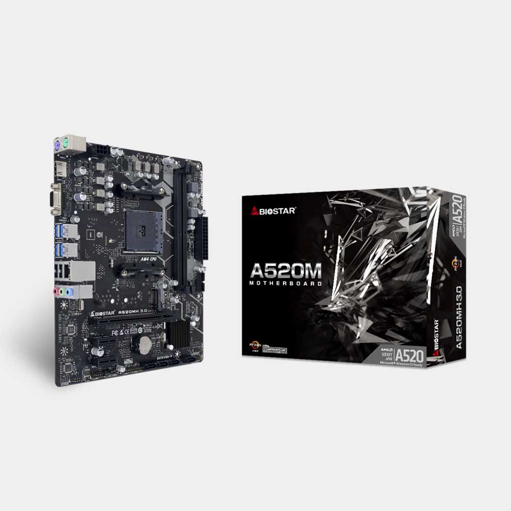 Biostar-A520MH-3.0-AM4-Socket-Micro-ATX-AMD-Motherboard-01