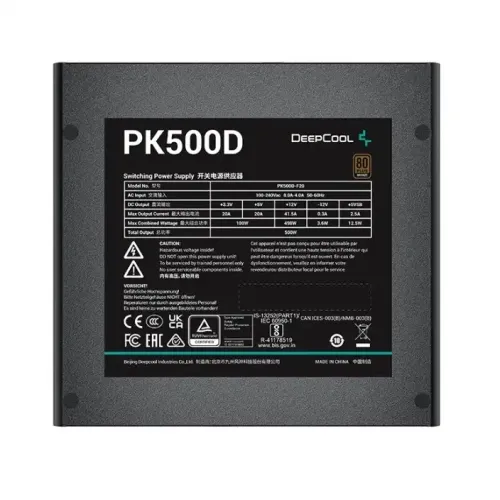 DEEPCOOL PK500D 80 PLUS BRONZE 500W POWER SUPPLY 02