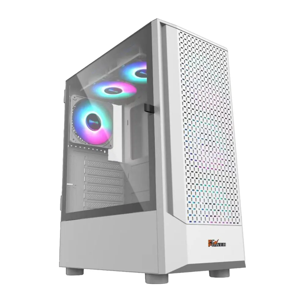 Pc-Power-AIR-LOCK-MESH-White-ATX-Gaming-Casing-#PG500-WH