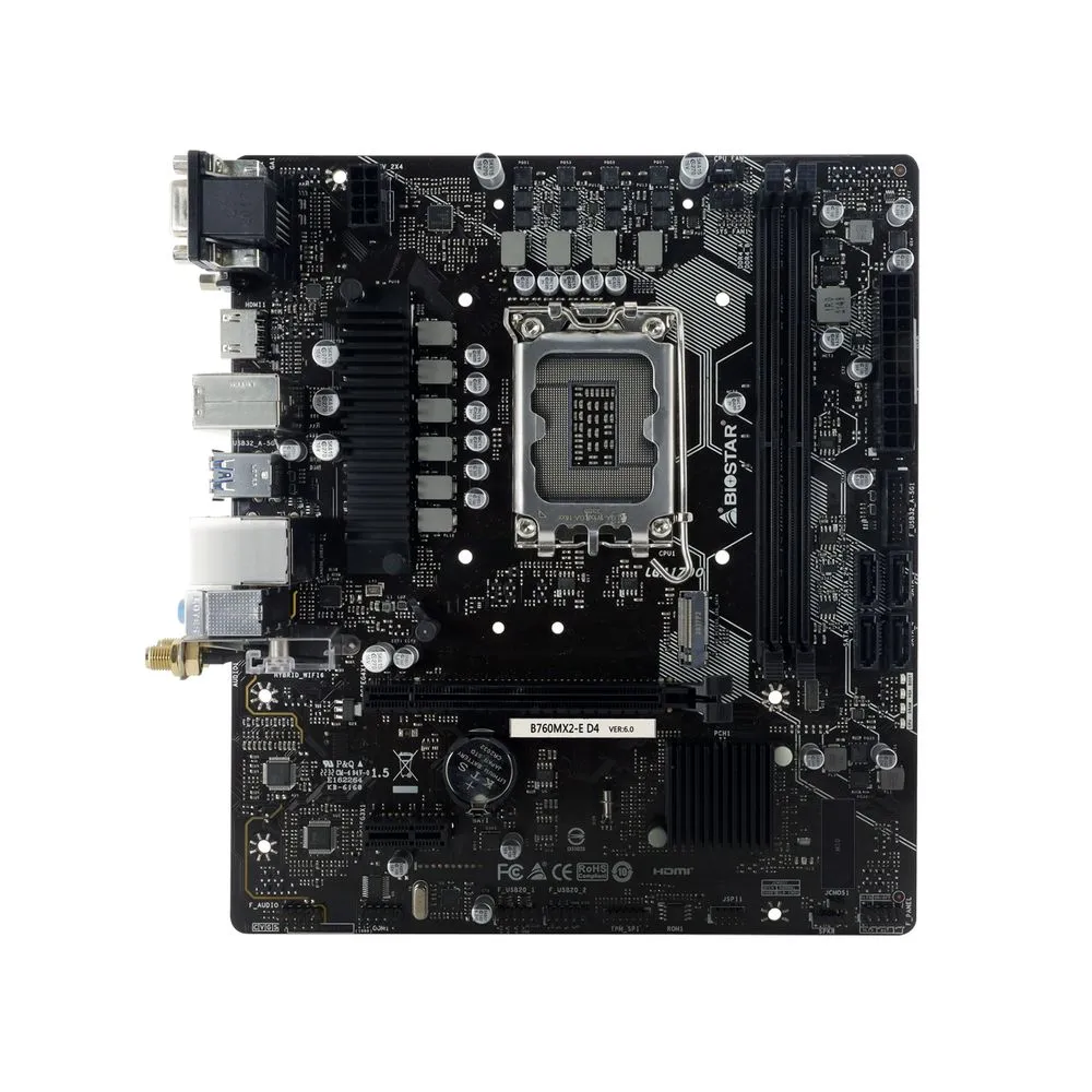 Biostar B760MX2-E DDR5 12th 13th mATX Motherboard 02