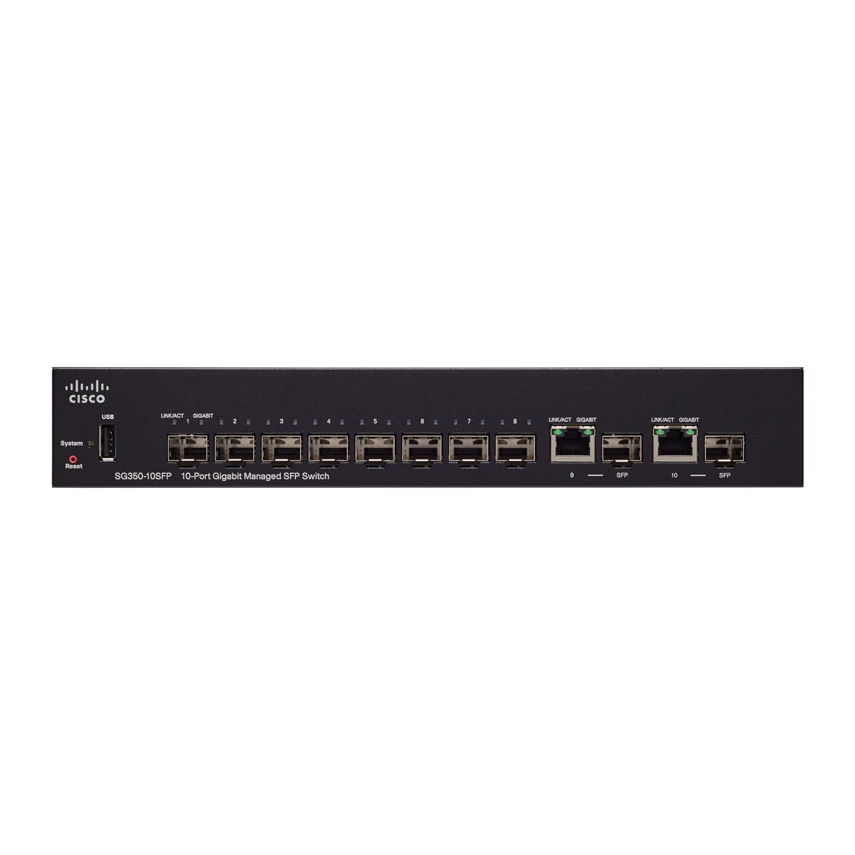 Cisco SG350-10SFP-K9-EU 10-Port Gigabit Managed SFP Switch 01