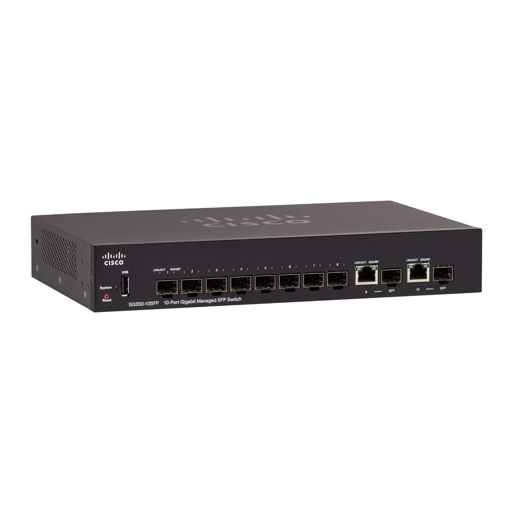 Cisco SG350-10SFP-K9-EU 10-Port Gigabit Managed SFP Switch 02