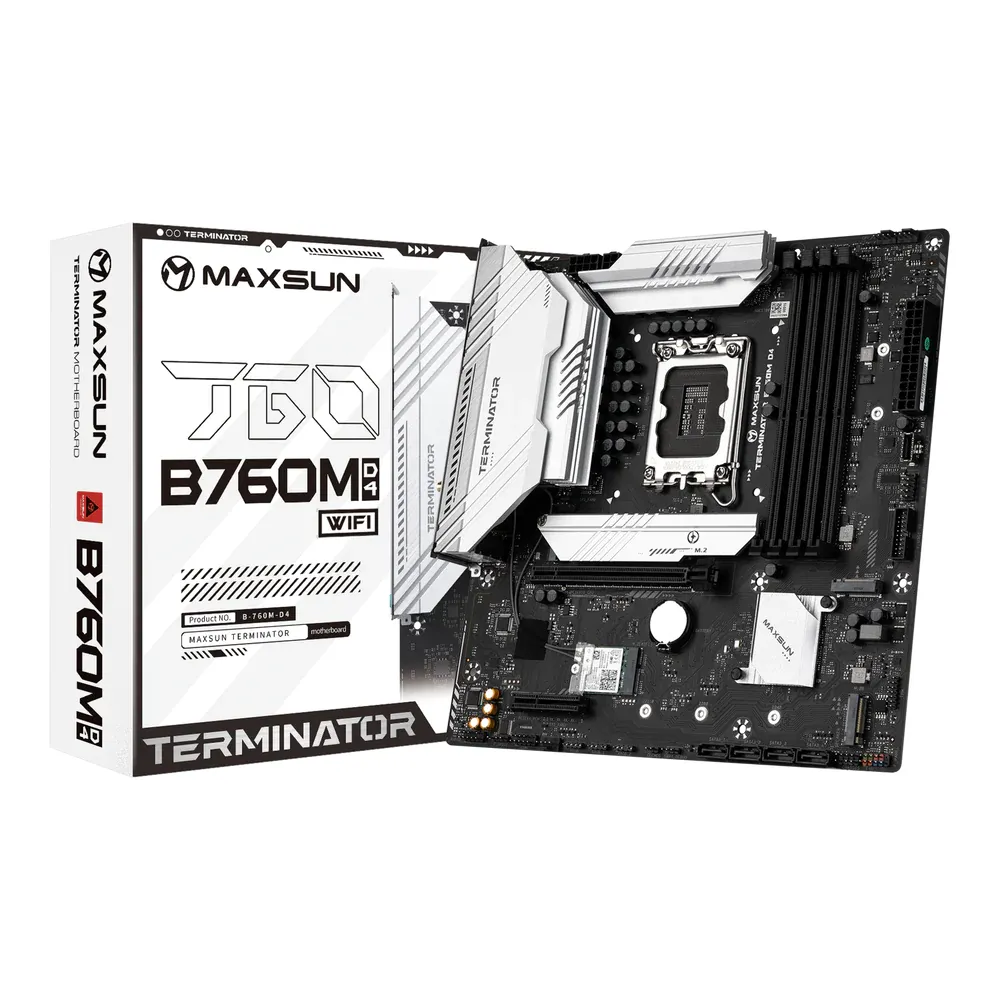 Maxsun MS-Terminator B760M D4 WIFI DDR4 LGA1700 Motherboard 01