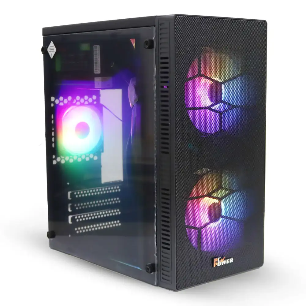 PC-Power-PP-X2601-BK-Micro-Atx-Spider-Web-Mesh-Computer-Case