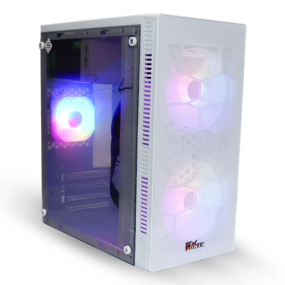 PC-Power-PP-X2601-WH-Micro-Atx-Spider-Web-Mesh-Computer-Case