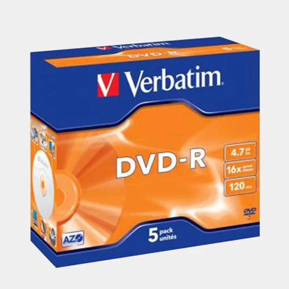 Verbatim 95070 DVD-R 4.7GB 5 Pack in Jewel Cases 01