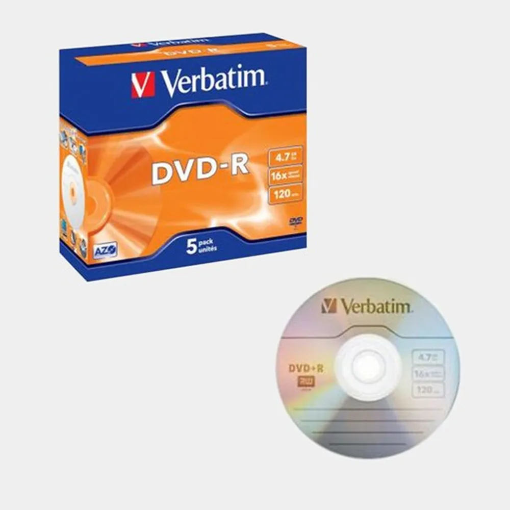 Verbatim 95070 DVD-R 4.7GB 5 Pack in Jewel Cases 03