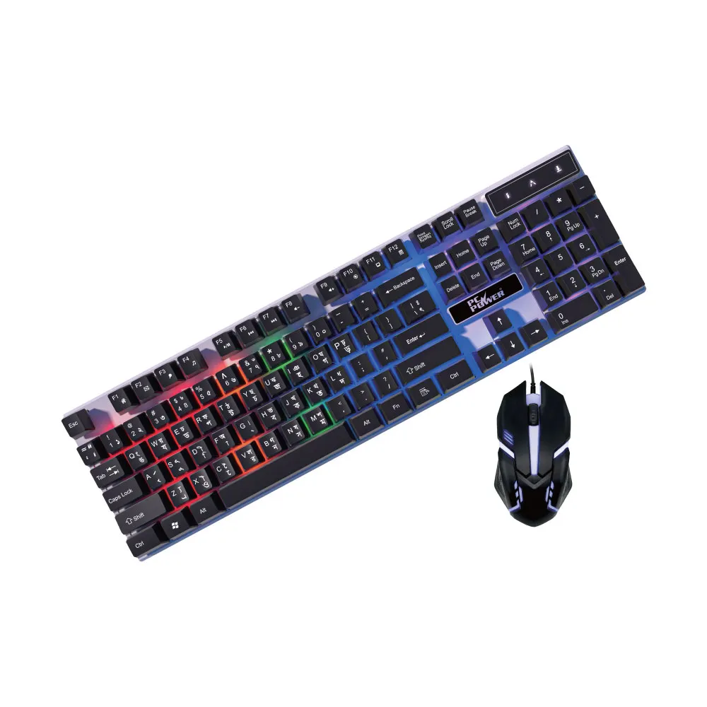 PC-Power-L001A-N105-Rainbow-Glow-Keyboard-Black