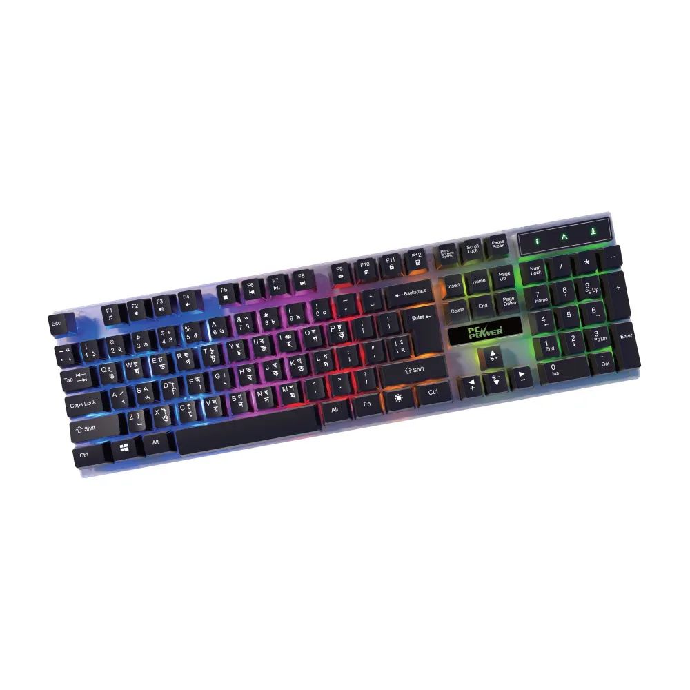 PC-Power-L801TA-RGB-Rainbow-Glow-Keyboard-Black