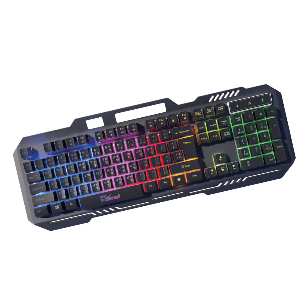 PC-Power-L803B-RGB-Rainbow-Glow-Keyboard-Black