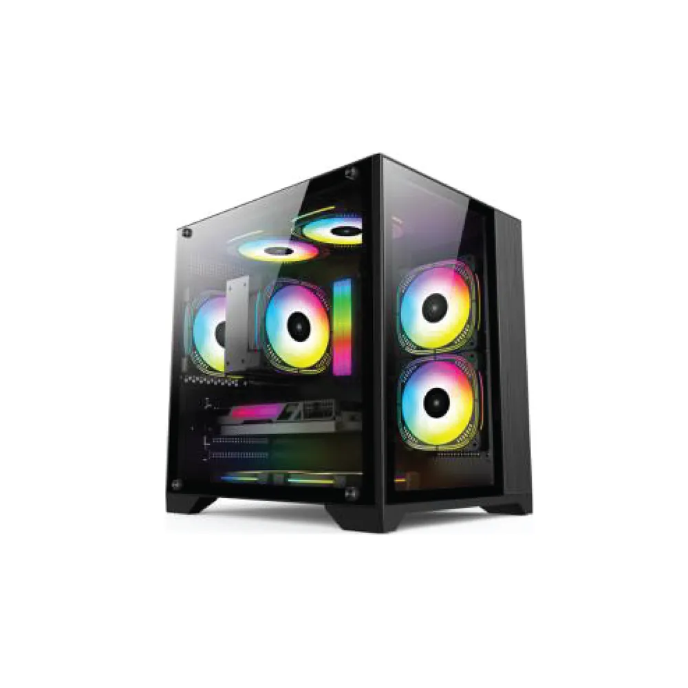 PC Power PP-H20 BK ICE Cube 2024 Desktop Gaming Casing