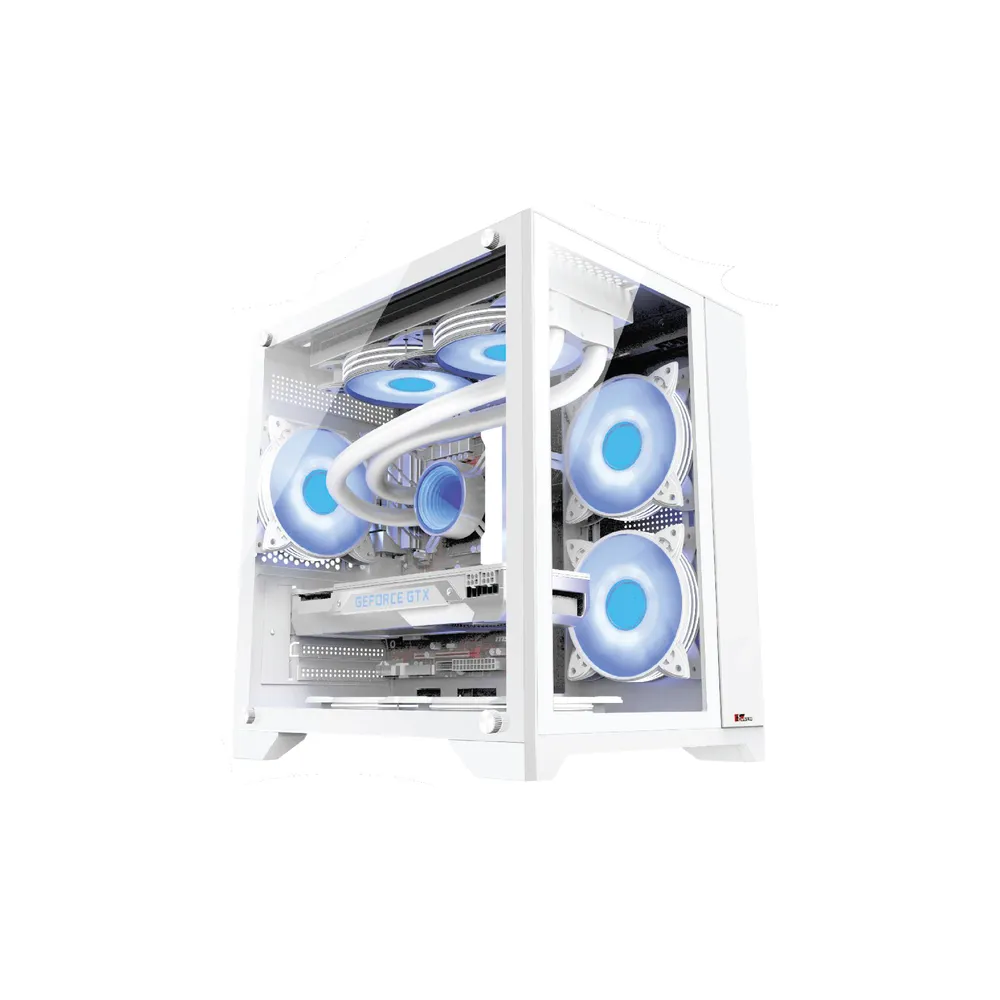 PC Power PP-H20 WH ICE Cube 2024 Desktop Gaming Casing