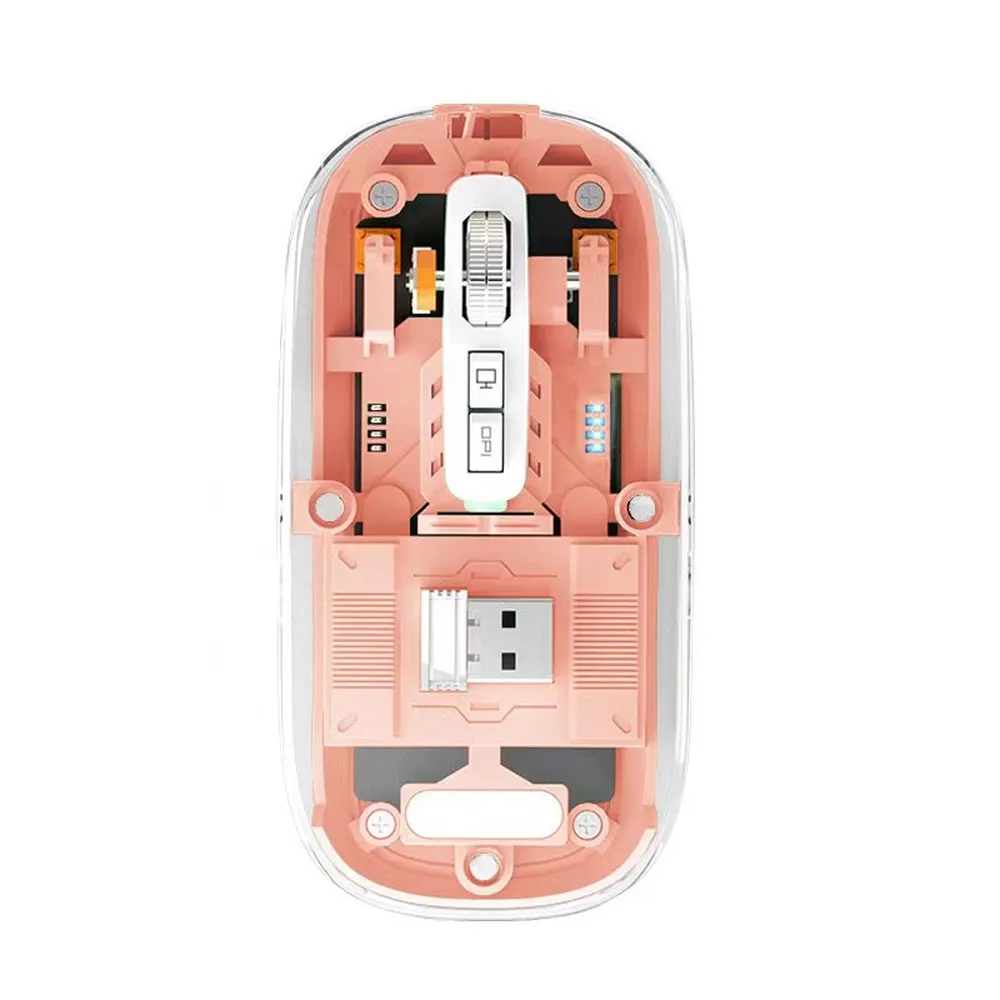 PC Power PGM-P4 Gray Transparent Bluetooth Mouse