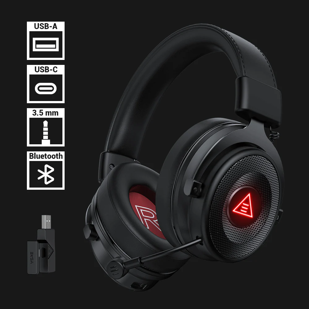 EKSA E900 BT Ultra-Low Latency Multi-Platform Wireless Gaming Headset 01