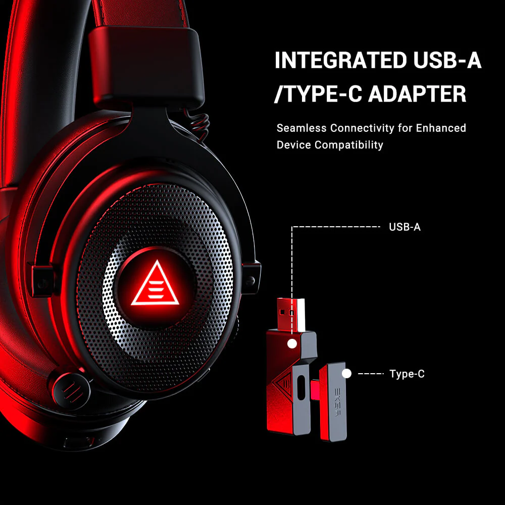 EKSA E900 BT Ultra-Low Latency Multi-Platform Wireless Gaming Headset 02