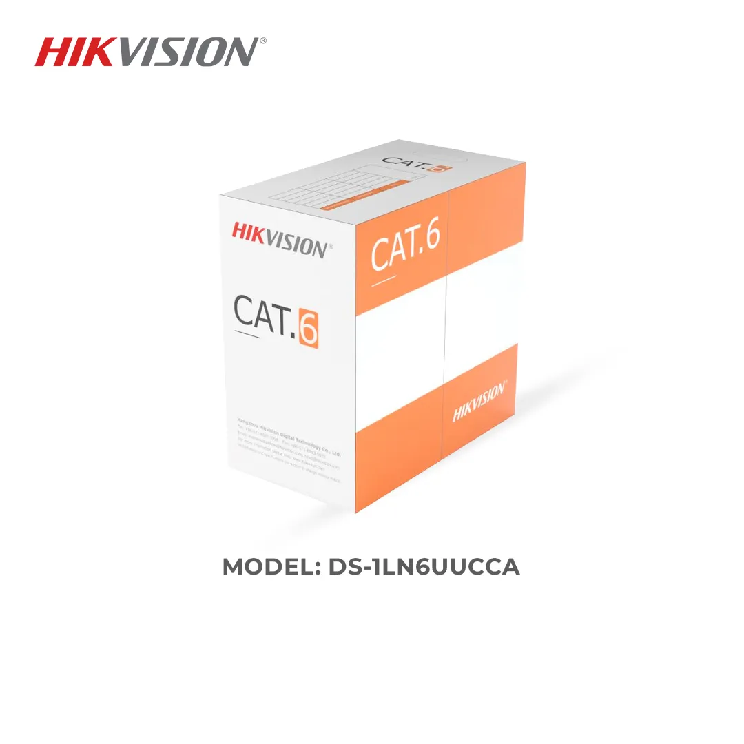 Hikvision DS-1LN6UUCCA CAT6 UUTP Network Cable (CCA, 0.57mm)