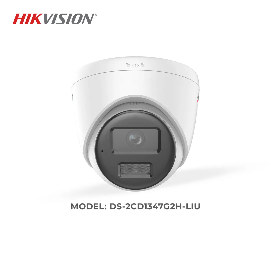 Hikvision DS-2CD1347G2H-LIU 4 MP ColorVu with Smart Hybrid Light Fixed Turret Network Camera