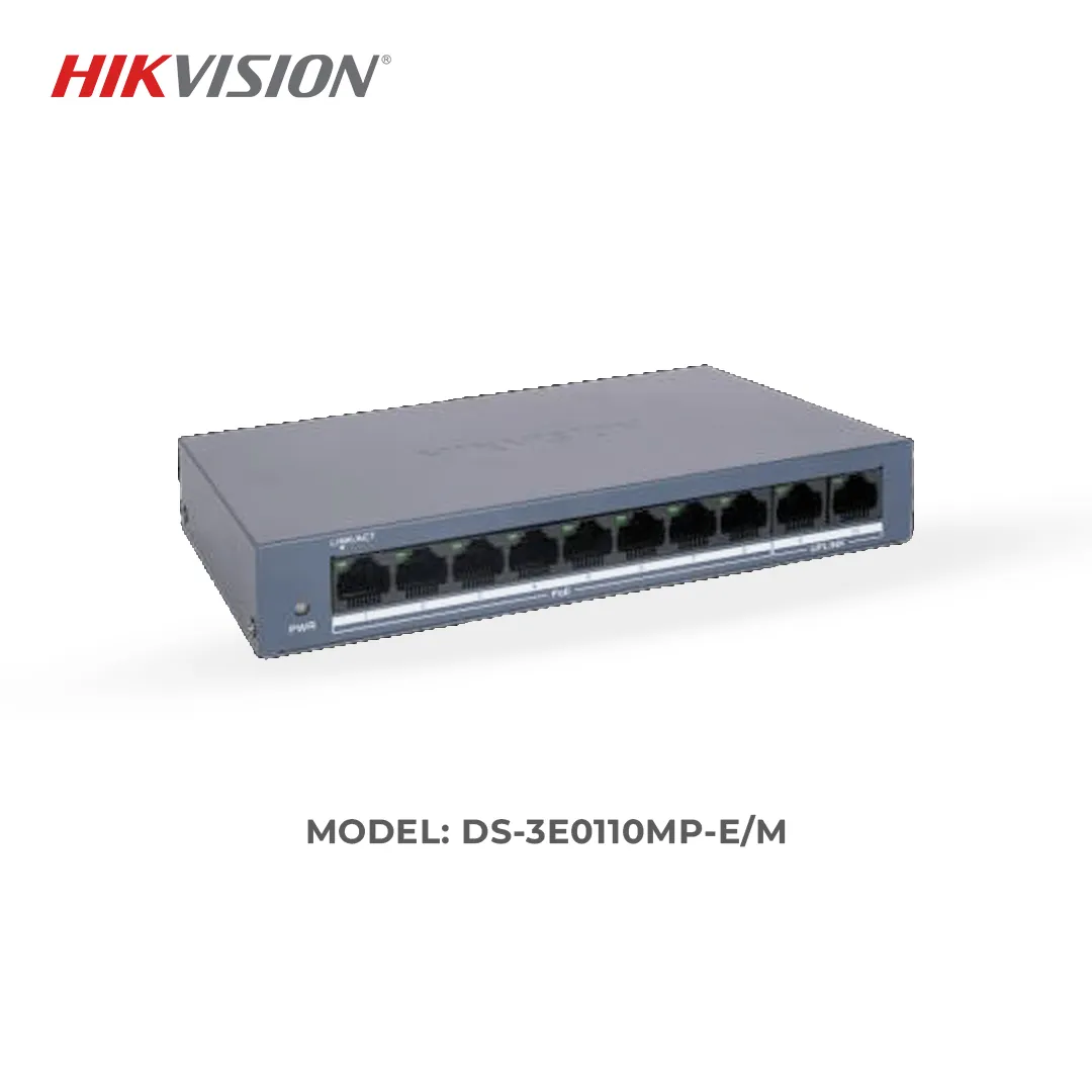 Hikvision DS-3E0110MP-EM 8 Port Fast Ethernet Unmanaged PoE Switch