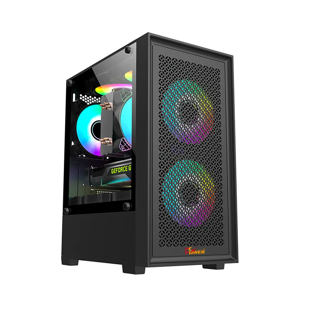 PC Power Dark Flow Mesh X2 M-ATX Gaming Casing 01