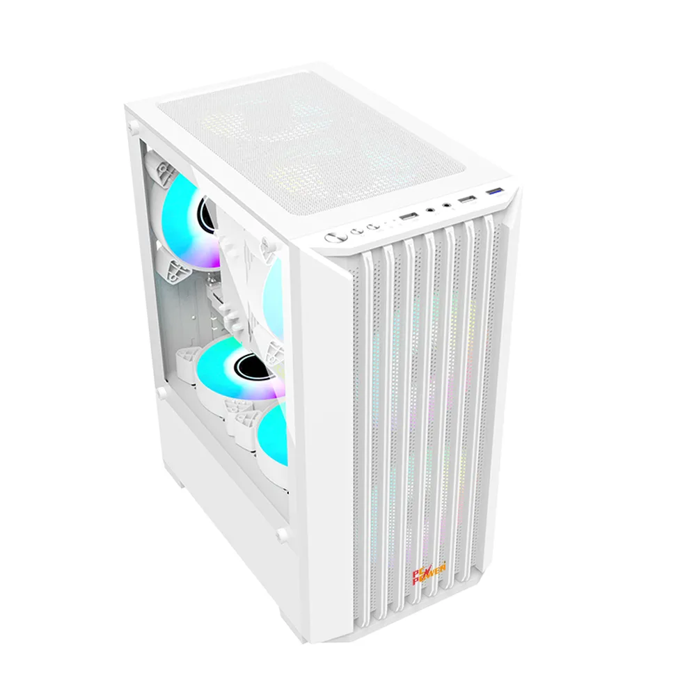 PC Power White Breeze Mesh M-ATX Gaming Casing 02